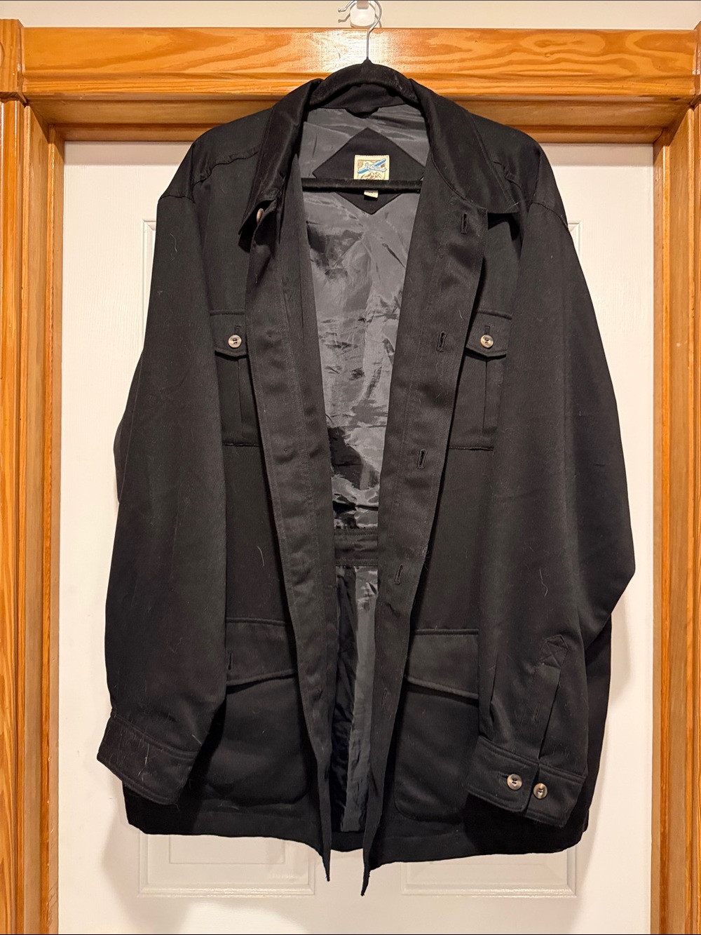 TravelSmith Men's Black Military Field-Style Jacket